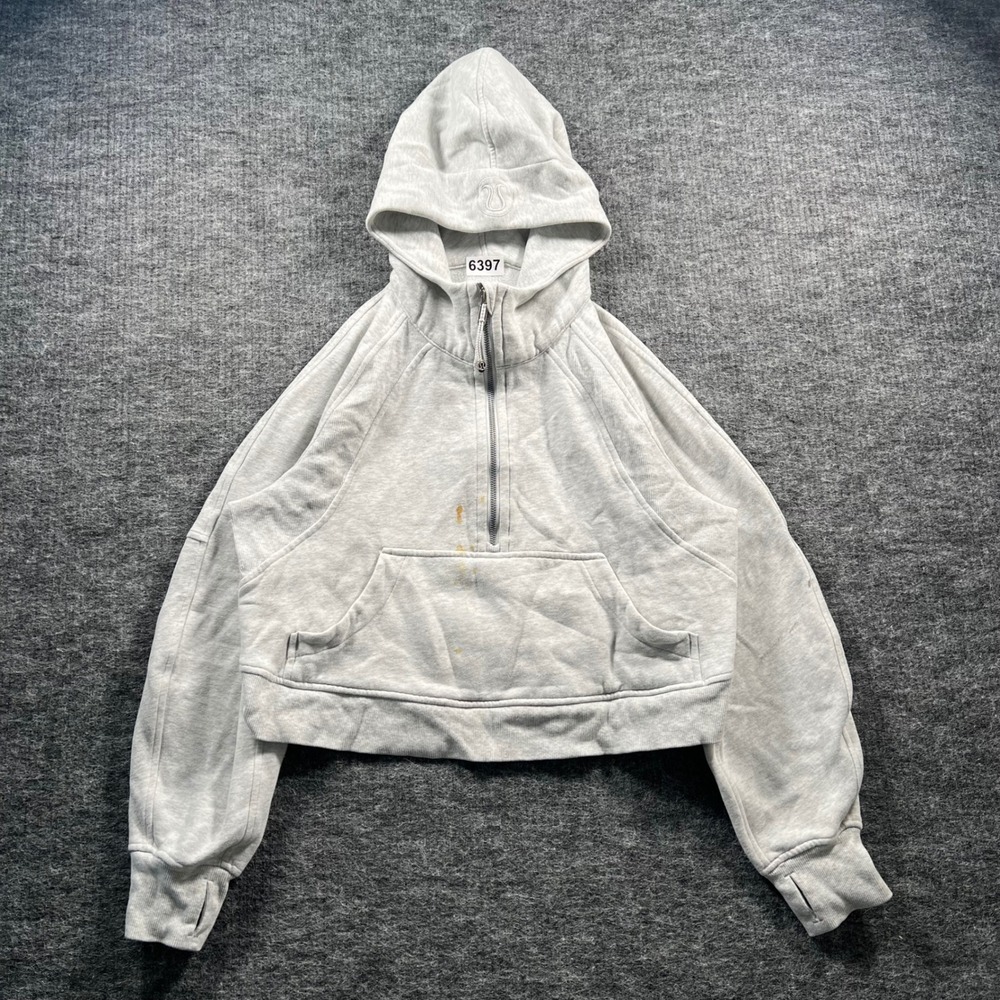 Lululemon Scuba Oversized Half Zip Hoodie Heathered Grey M/L